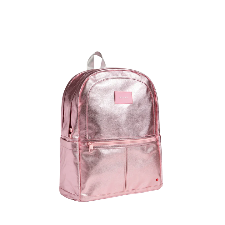 Backpack Kane Kids Large Metallic Pink & Silver by State