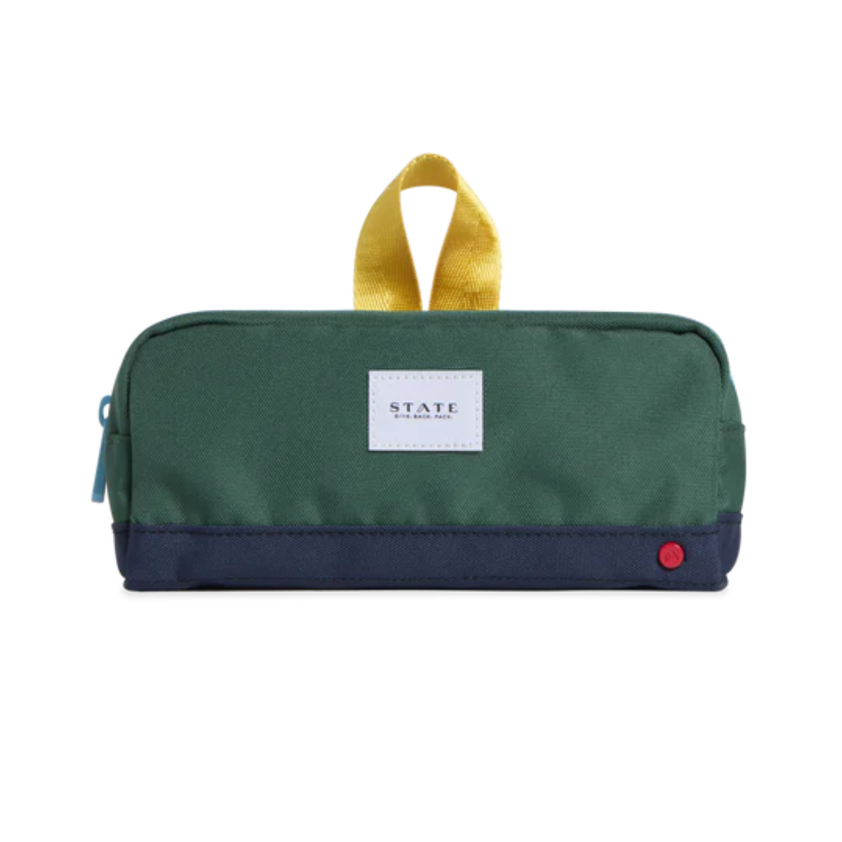 Clinton Pencil Case in Green & Navy by State