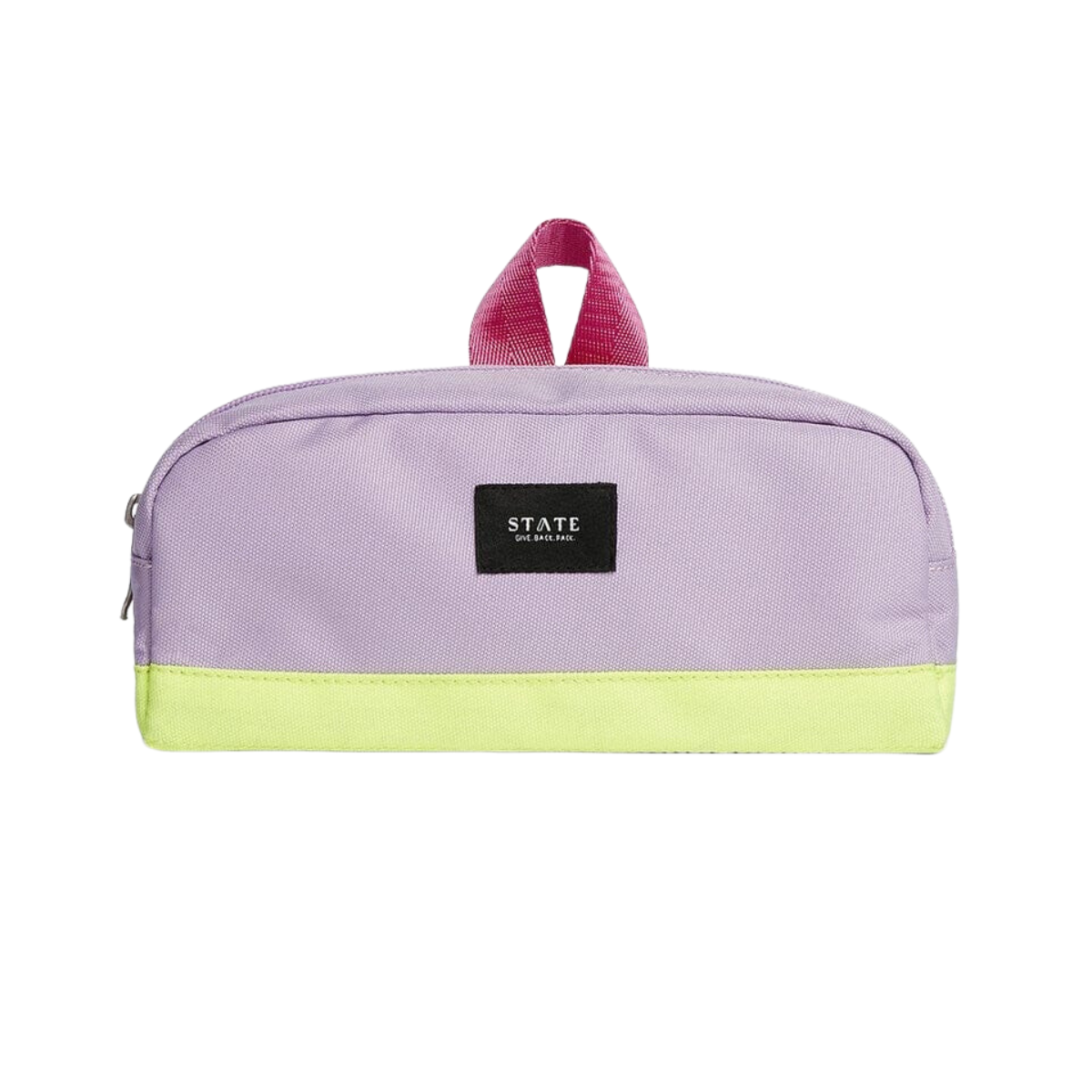 Clinton Pencil Case in Pink & Lemon by State