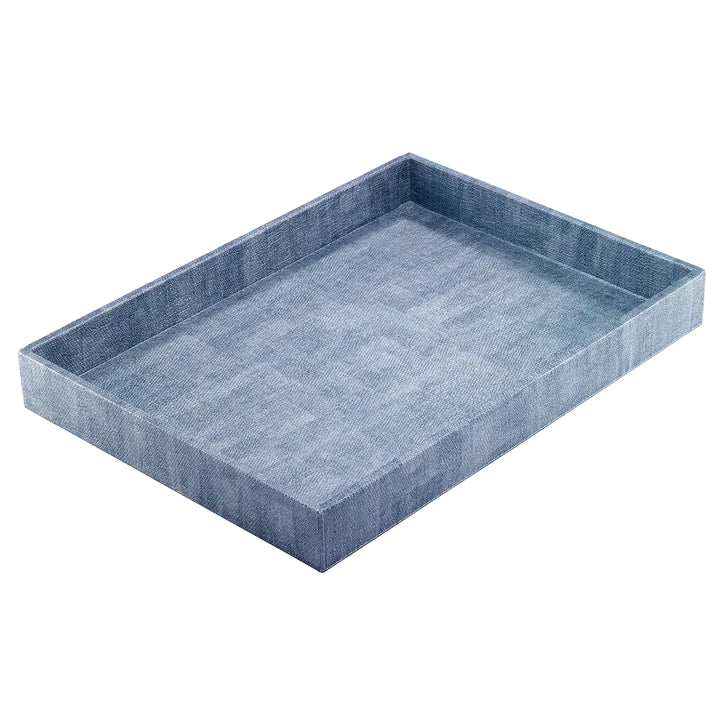 Rectangle Luster Tray Ice Blue by Bodrum