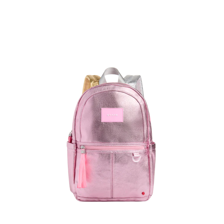 Metallic Kane Kids Mini Travel Pink & Silver Backpack