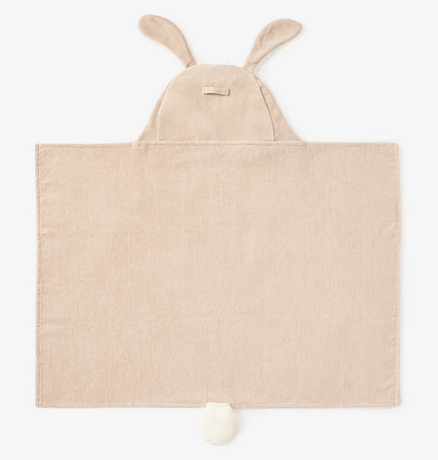 Taupe Bunny Hooded Baby Bath Wrap