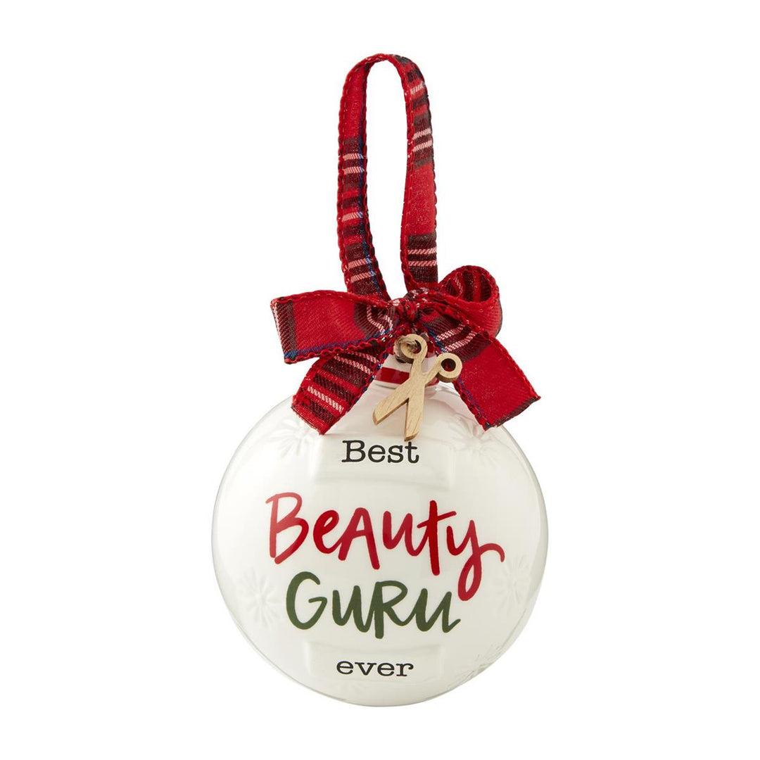 Best Beauty Guru Ceramic Christmas Tree Ornament by Mud Pie