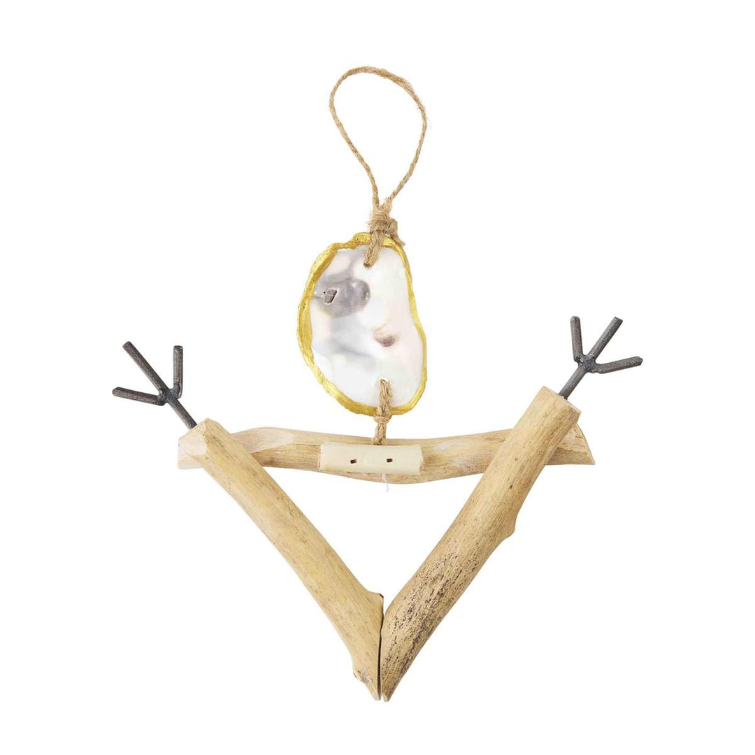 Driftwood Reindeer & Oyster Shell Christmas Tree Ornament by Mud Pie