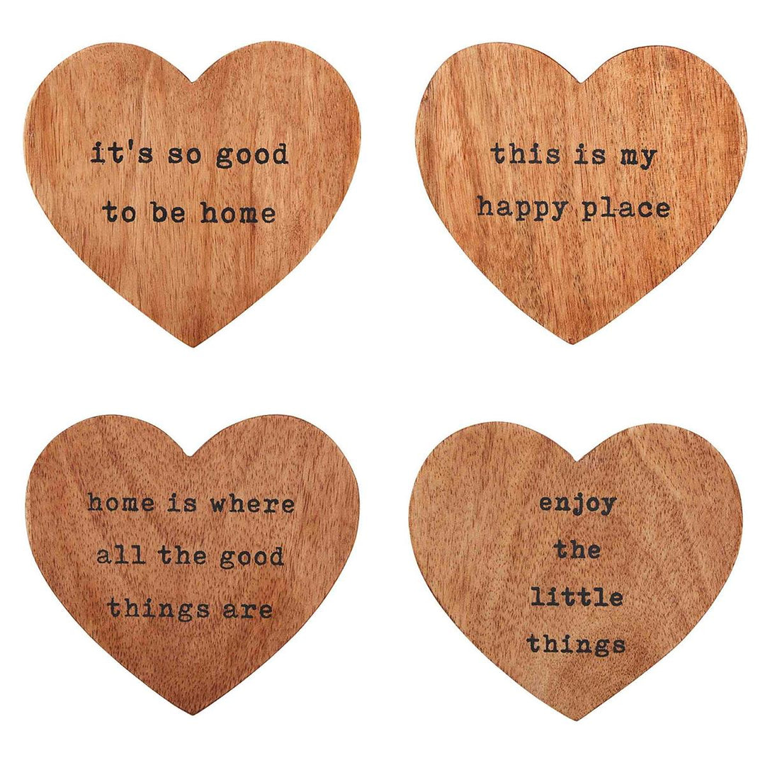 Heart-Shaped Coasters 5-Piece Set by Mud Pie