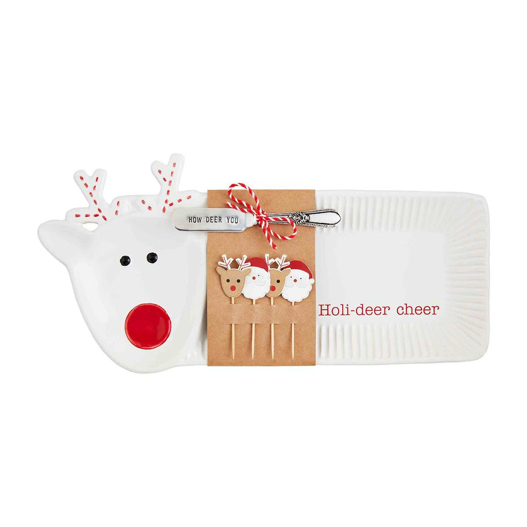 3-Piece Holi-deer Cheer Reindeer Christmas Serving Set