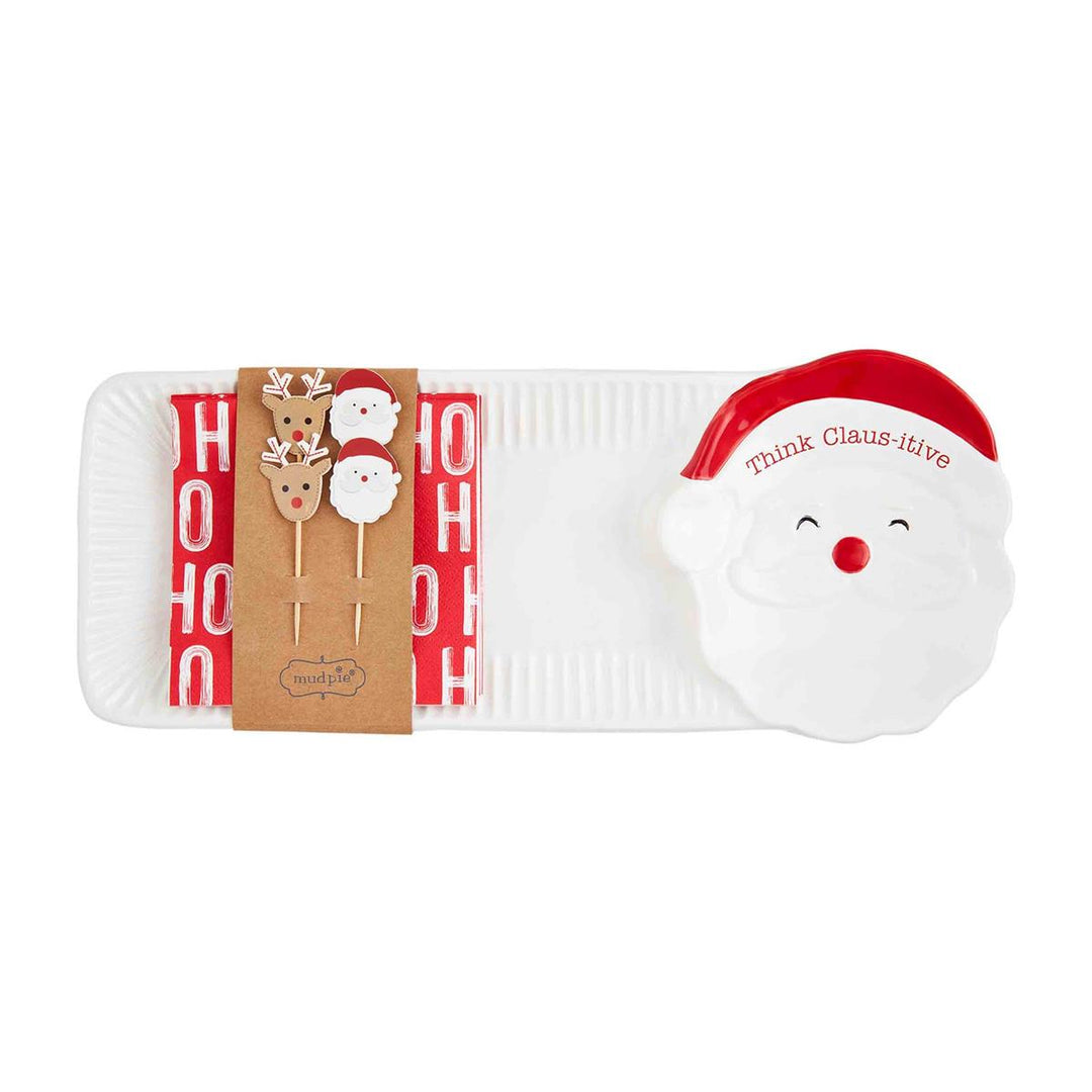 3-Piece Think Claus-itive Christmas Serving Set