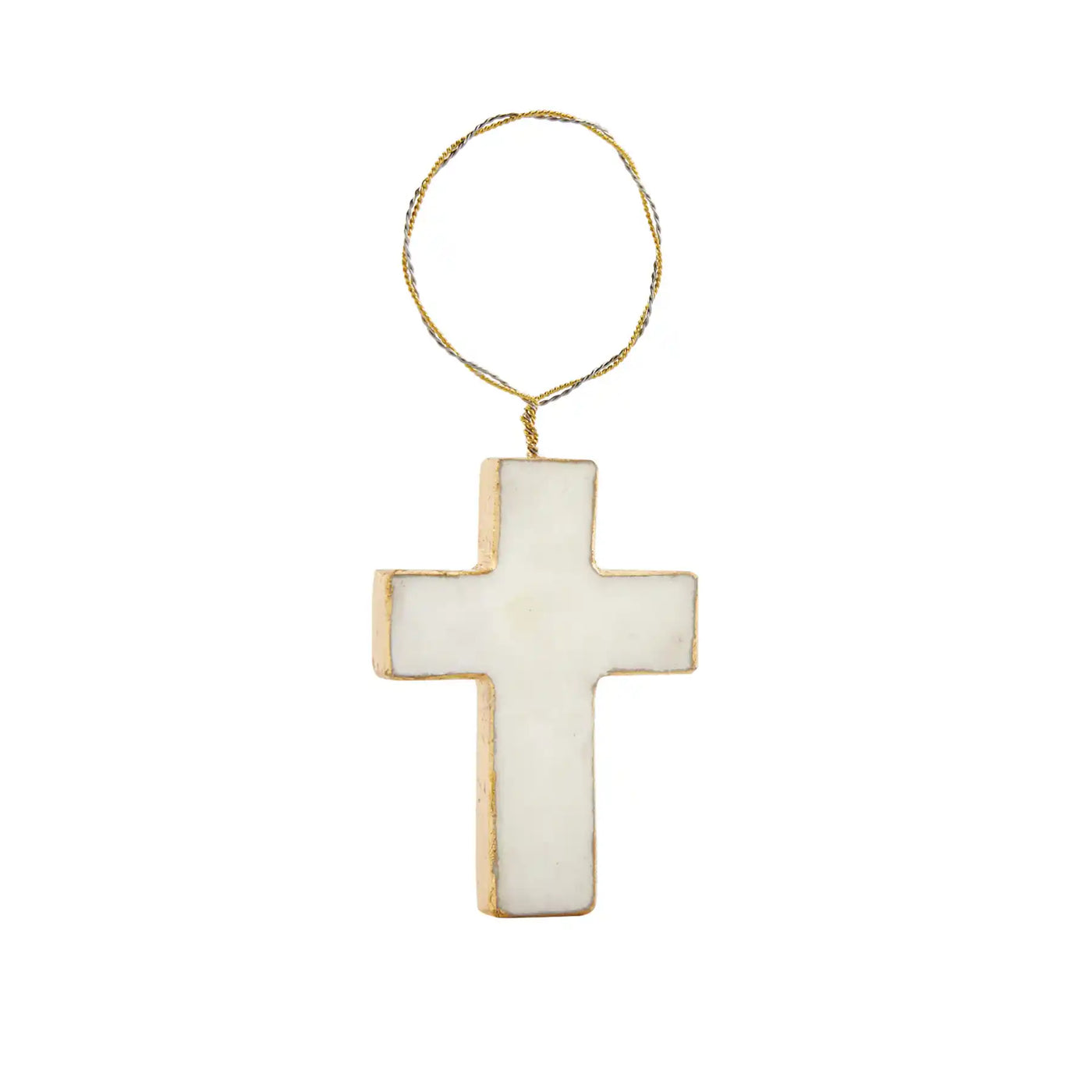Cross Marble Ring Ornament