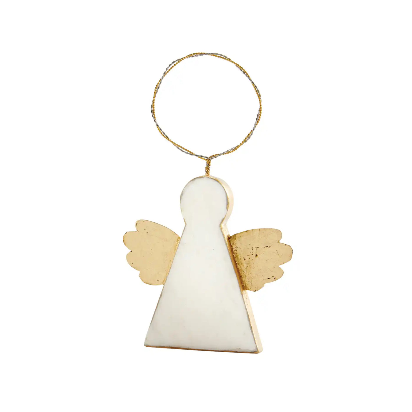 Marble Angel Christmas Ornament by Mud Pie