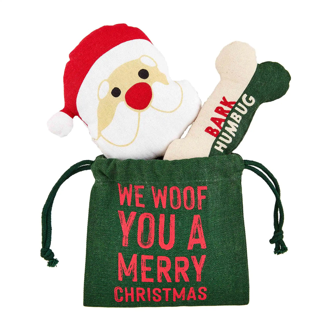 WE WOOF YOU A MERRRY CHRISTMAS DOG TOY by Mud Pie