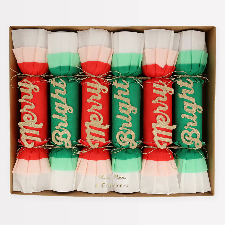 Merry & Bright Christmas Crepe "Crackers"