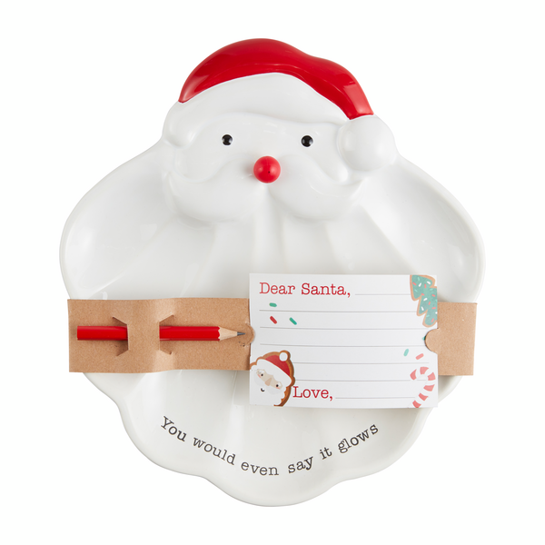 Light-Up Santa Plate Set