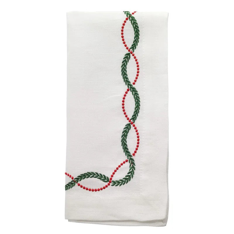 Olympia Red & Green Napkin Set of Four by Bodrum