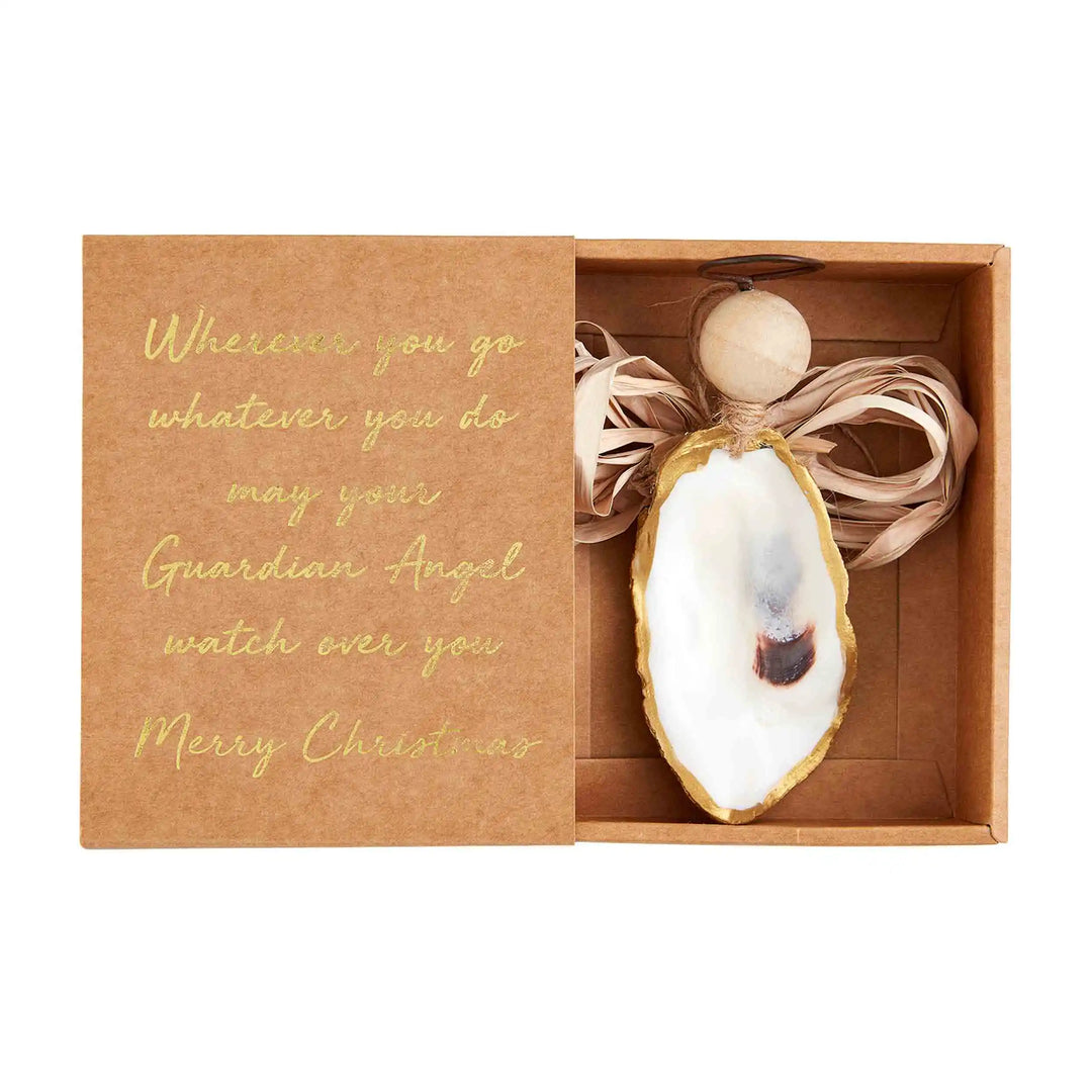 Boxed Oyster Angel Ornament by Mud Pie