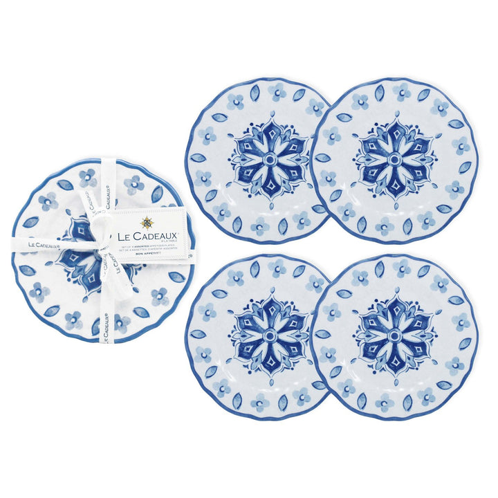 Moroccan Blue Appetizer Plates by Le Cadeaux