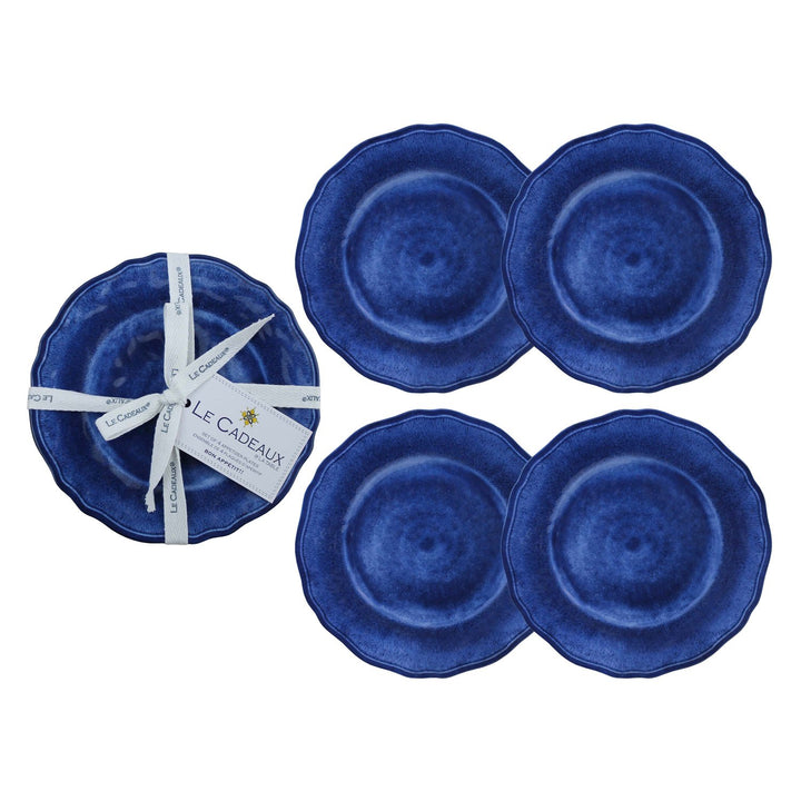 Campania Blue Appetizer Plates Set of 4 by Le Cadeaux