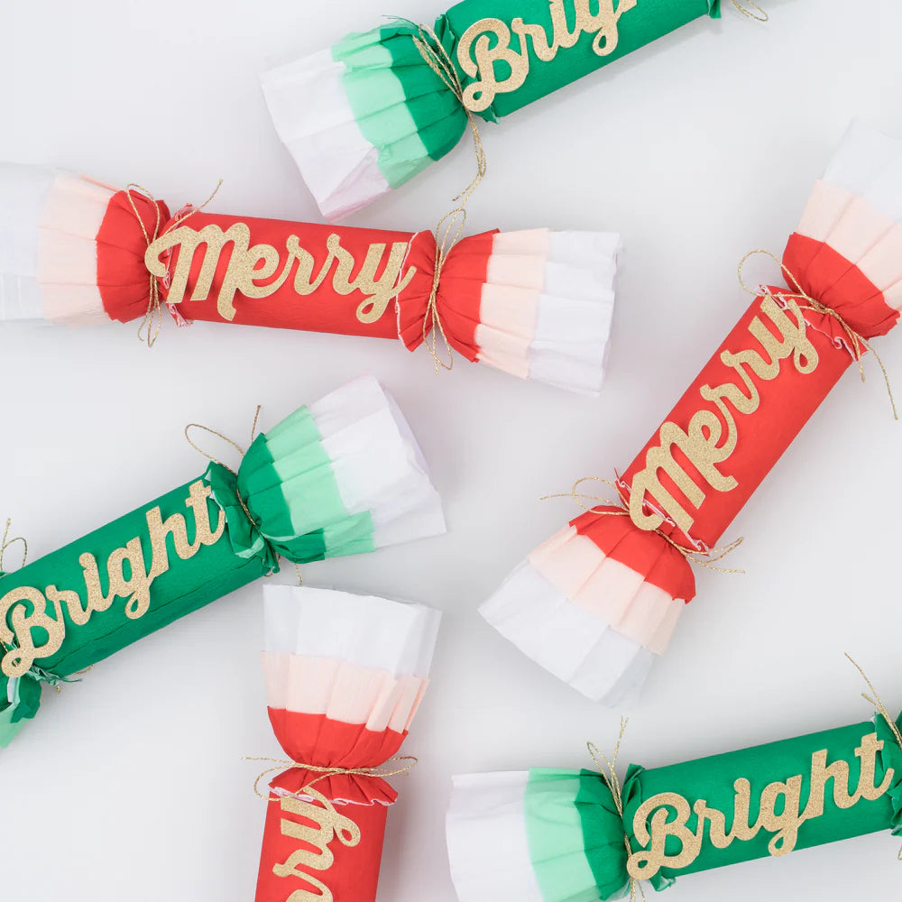 Merry & Bright Christmas Crepe "Crackers"