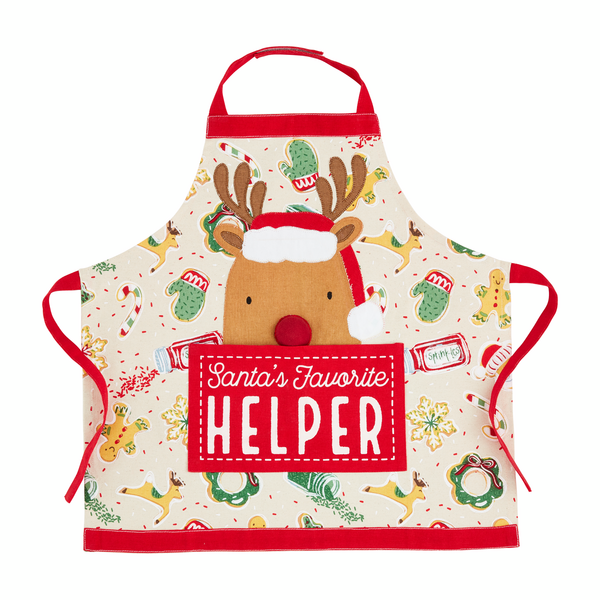 LIGHT UP APRONS SANTA & REINDEER
