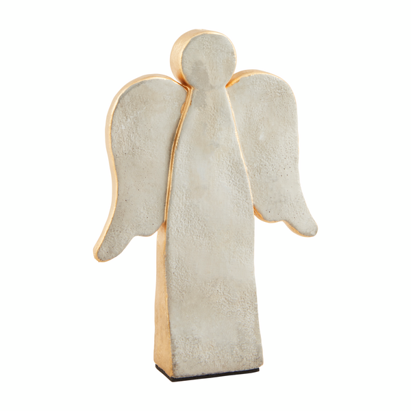 GOLD-TRIMMED ANGEL STATUES LARGE & SMALL