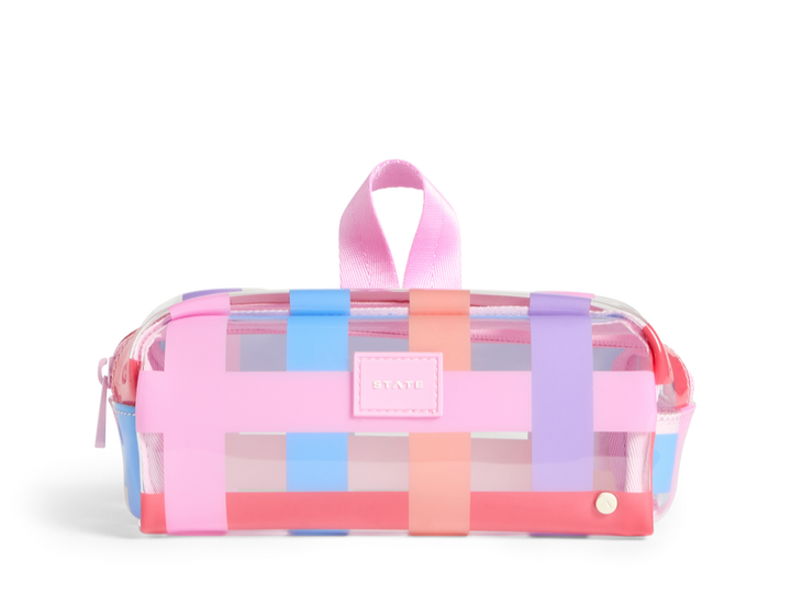 STATE Clinton Pencil Case Multi Plaid