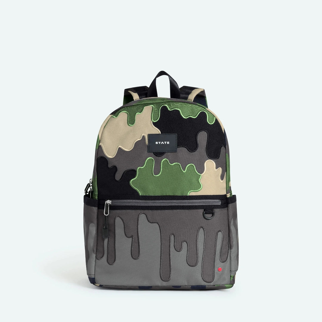 Camouflage-patterned backpack