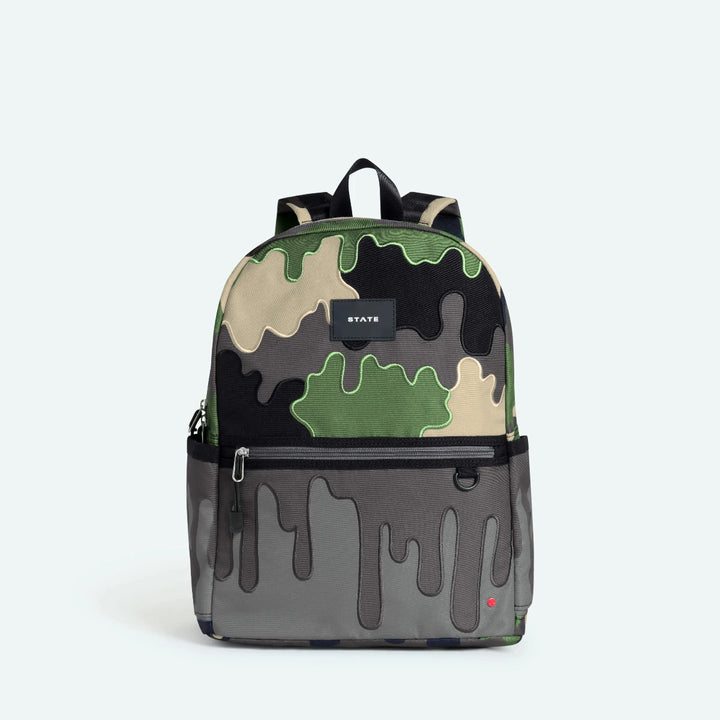 Camouflage-patterned backpack