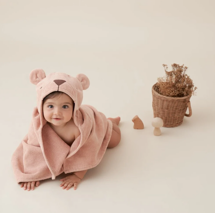 Bear Hooded Baby Bath Wrap