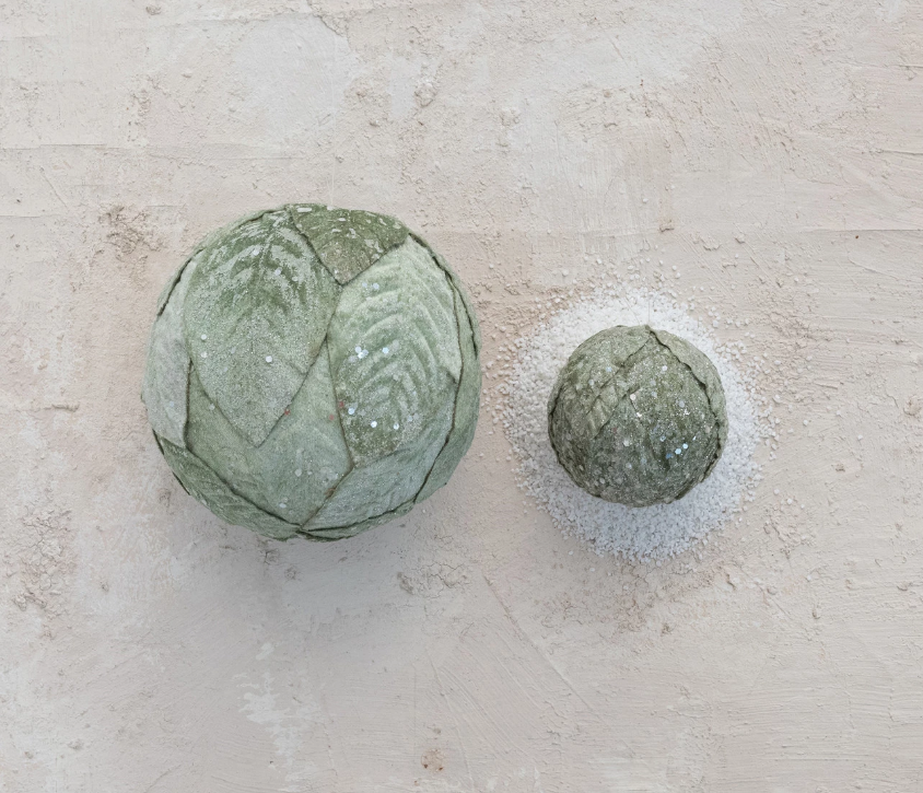 Leaf Glitter Foam Ornament Small