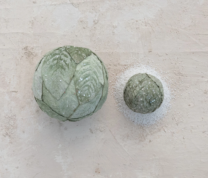 Leaf Glitter Foam Ornament Small