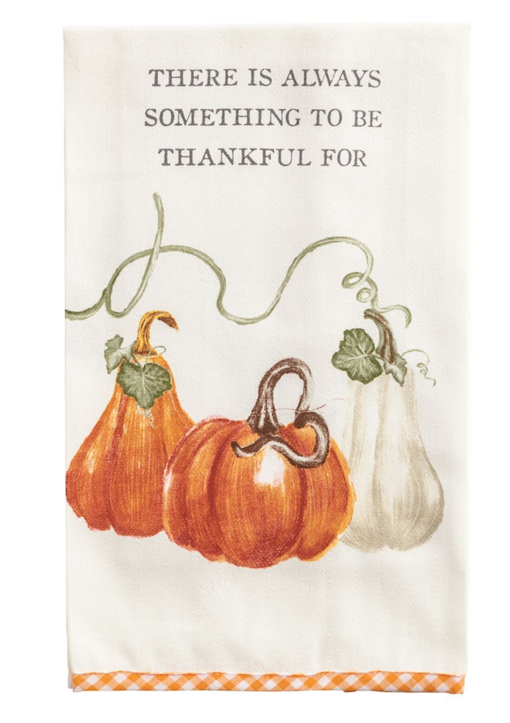 Thanksgiving Gingham Hem SET of 2 Towels