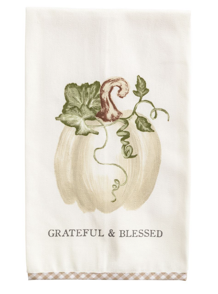 Thanksgiving Gingham Hem SET of 2 Towels