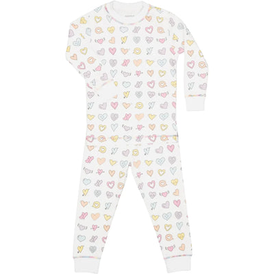 Rainbow Hearts 2-Piece Pajama Set