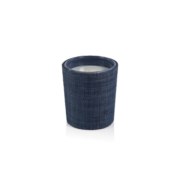 Candle in Natural Raffia Basket - Sunset Beach