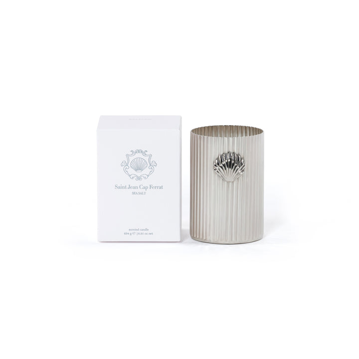 Cap Ferrat Fan Shell Design Candle in Gift Box - 8.25 oz - Nickel : Sea Salt