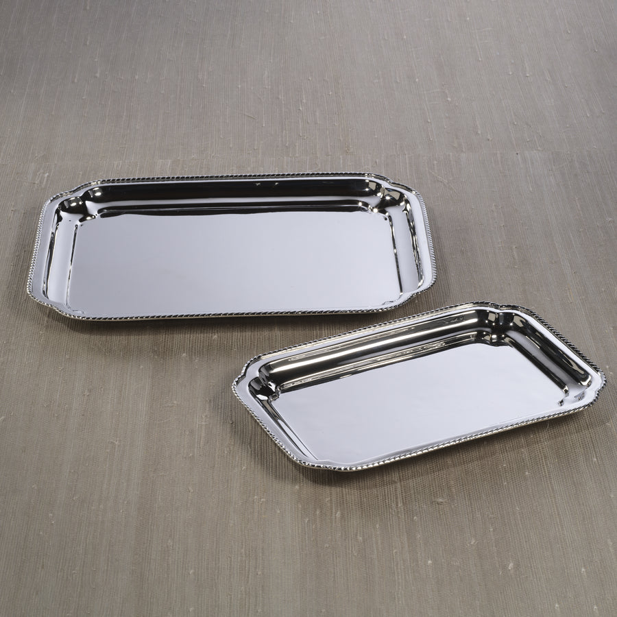 Andrea Brass Tray - Polished Nickel - Small