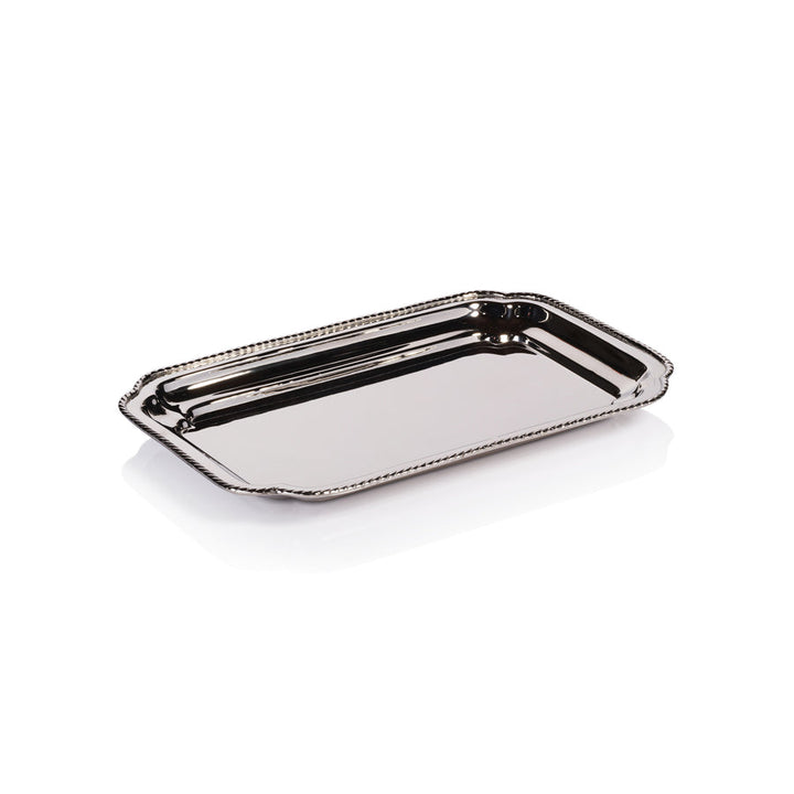 Andrea Brass Tray - Polished Nickel - Small