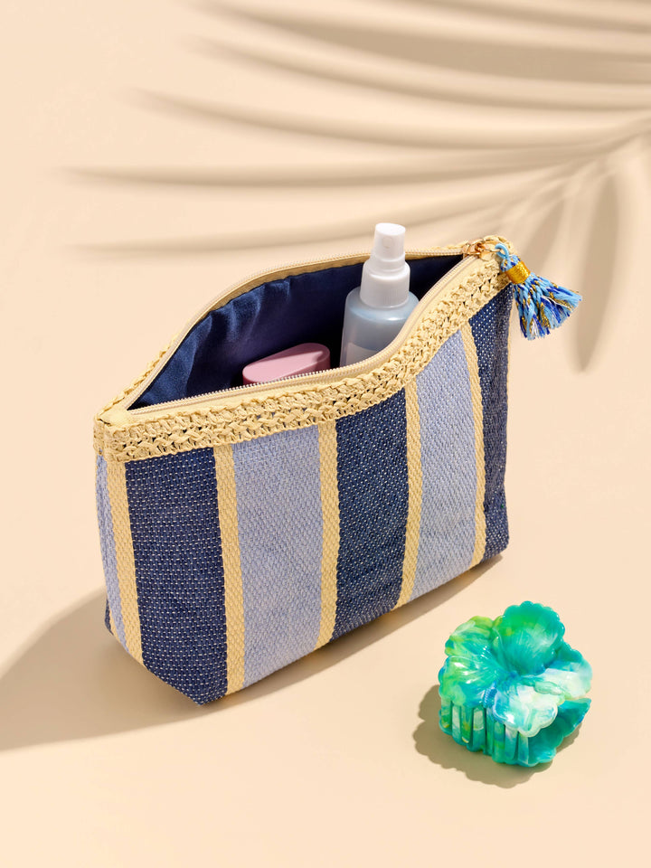 CAPRI ZIP POUCH: TAN
