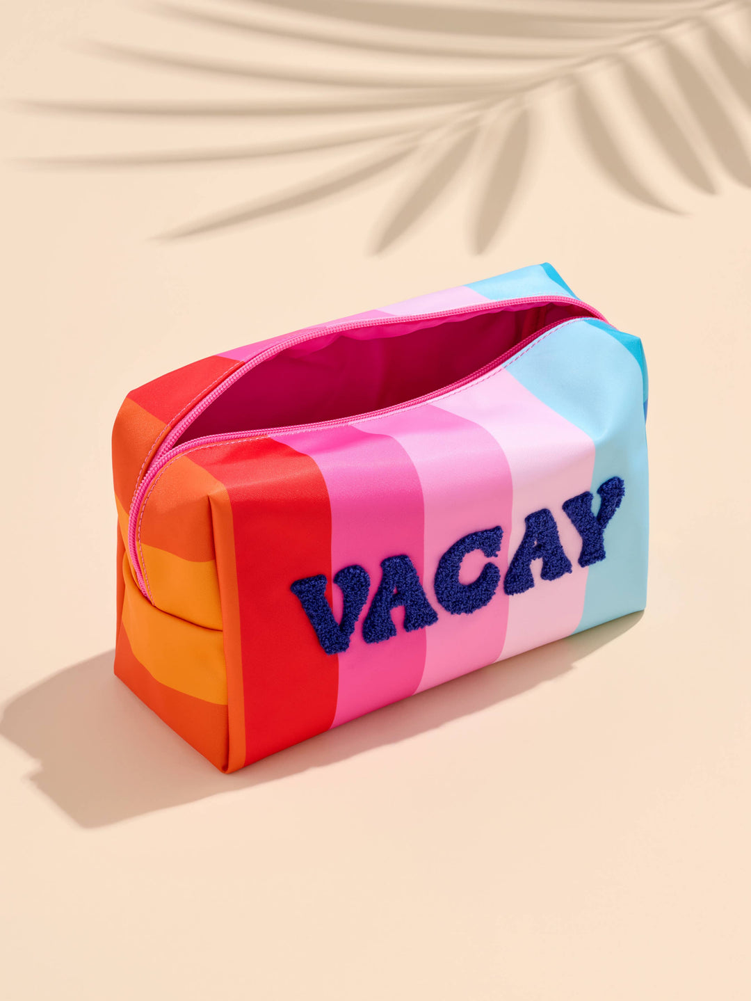 "VACAY" LARGE ZIP POUCH,MULTI