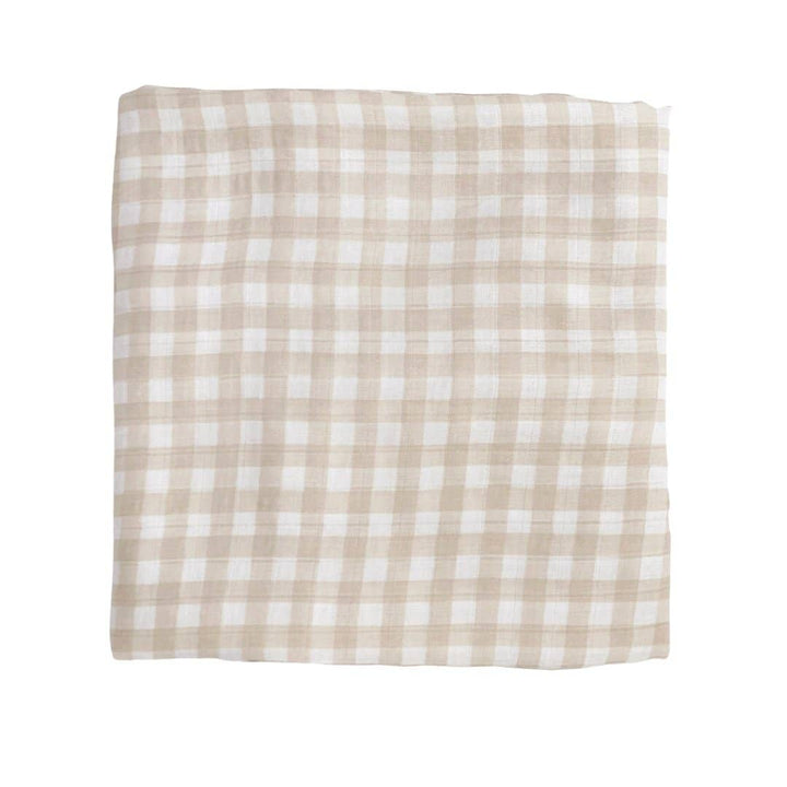 Gingham Bamboo Muslin Swaddle