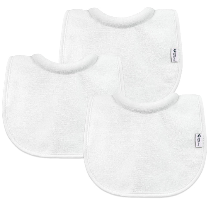 Stay-dry Milk-Catcher Bibs - 3 pack: White Set