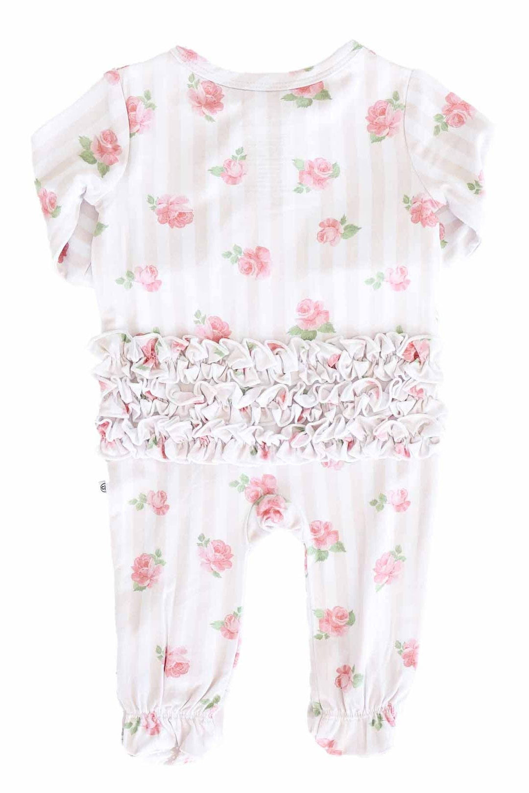 Rosy & Cozy Ruffle Zipper Footie: 3-6 months