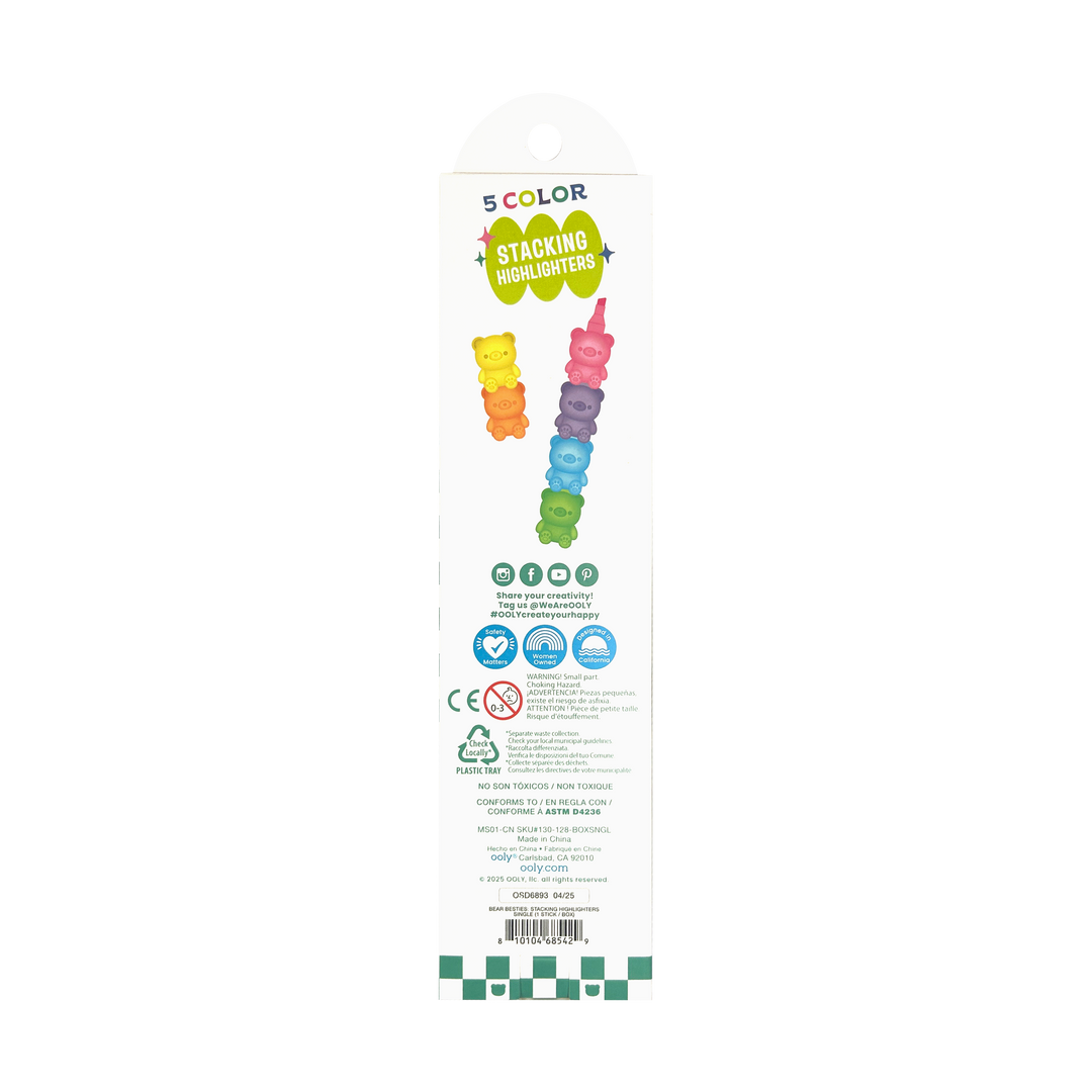 Bear Besties: Stacking Highlighters - Single (1 Stick / Box)