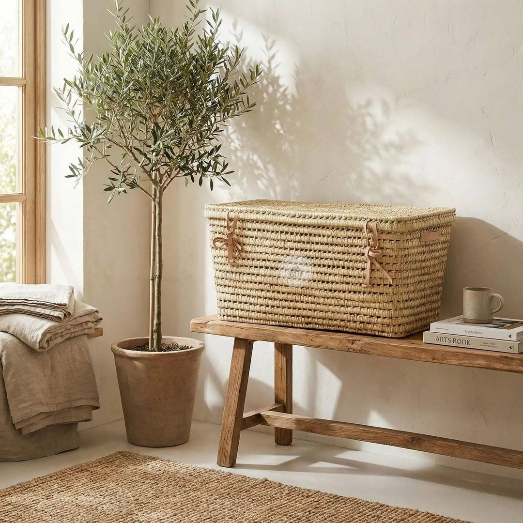 Wicker Storage Trunk - Natural: 50 Cm