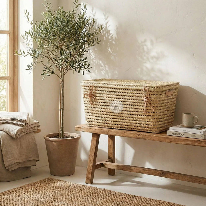 Wicker Storage Trunk - Natural: 50 Cm