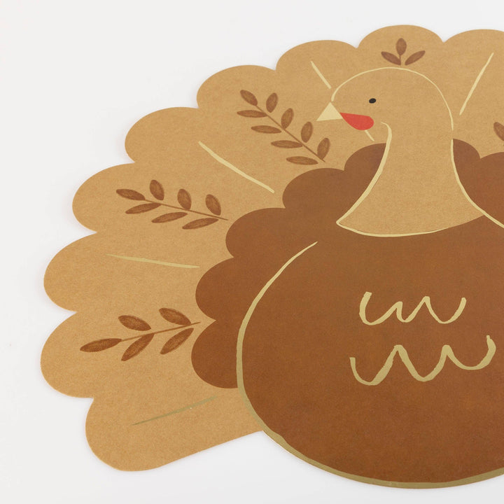 Folk Turkey Paper Placemats