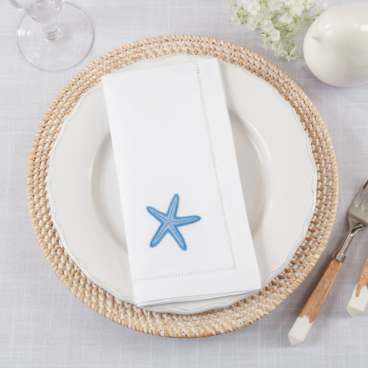 Embr'd Starfish Napkin SET OF 6