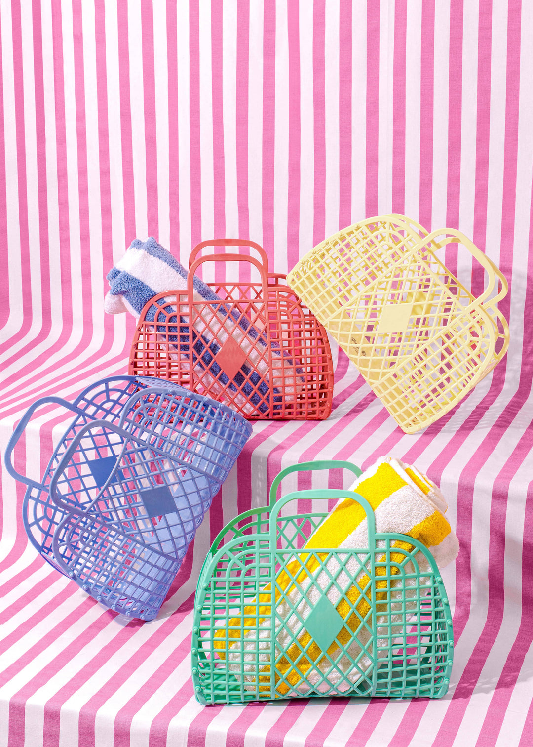 Retro Basket Jelly Bag - Large: Cornflower Blue