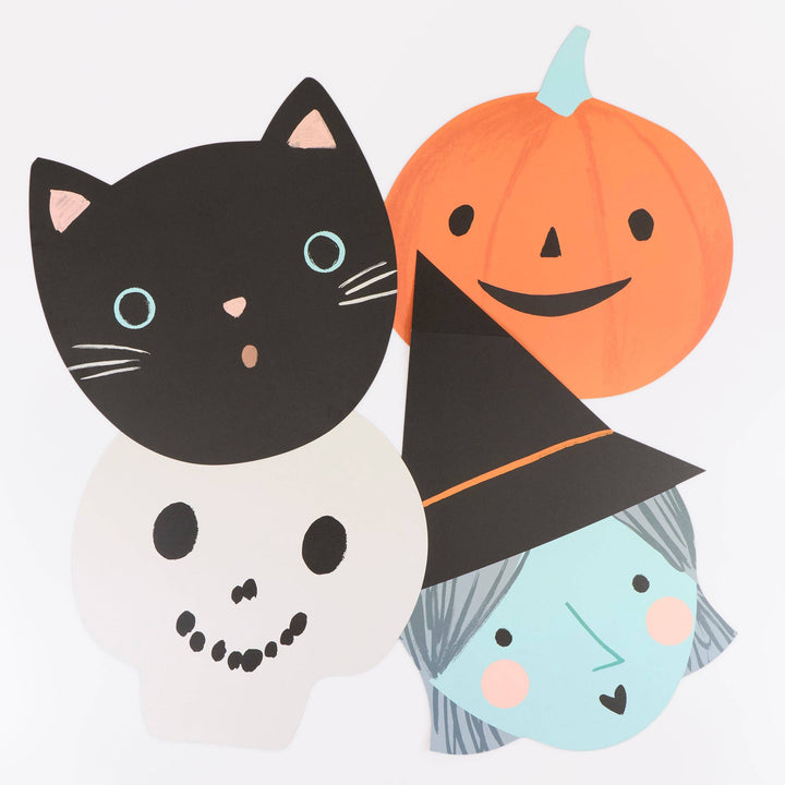 Halloween Heads Paper Placemats