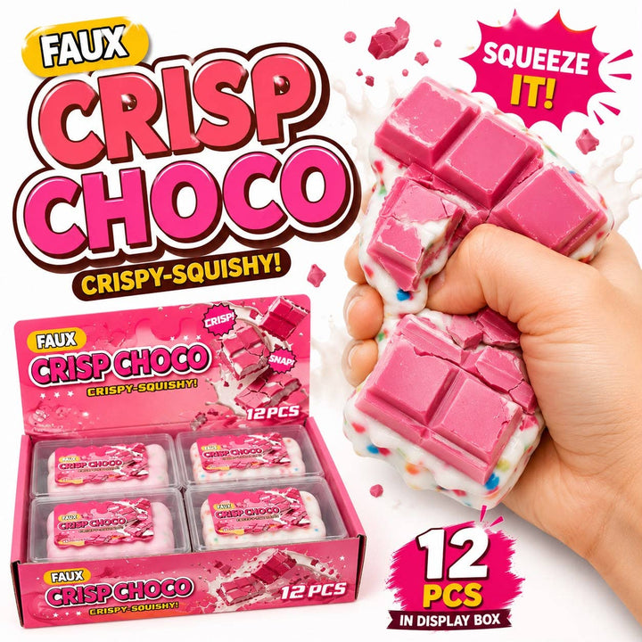 Faux Crisp Choco (Strawberry) –Crispy-Squishy ASMR Chocolate