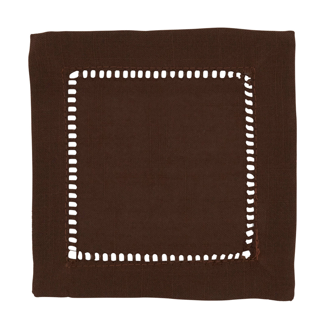 White Hemstitch Cocktail Napkin /6" Set of 4